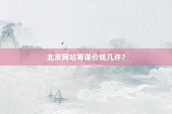 北京网站筹谋价钱几许？